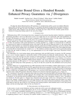 A Better Bound Gives a Hundred Rounds: Enhanced Privacy Guarantees via
  $f$-Divergences