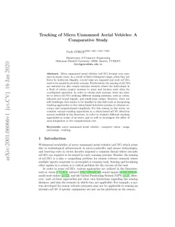 Tracking of Micro Unmanned Aerial Vehicles: A Comparative Study