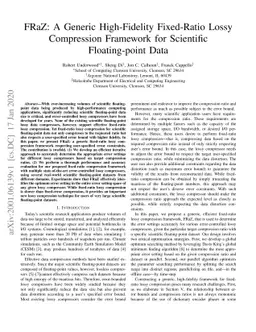FRaZ: A Generic High-Fidelity Fixed-Ratio Lossy Compression Framework
  for Scientific Floating-point Data