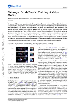 Sideways: Depth-Parallel Training of Video Models