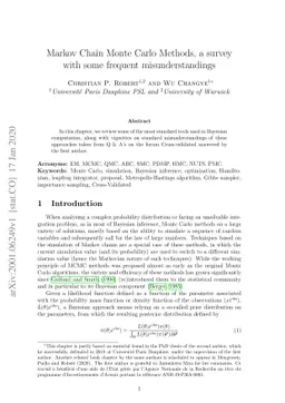 Markov Chain Monte Carlo Methods, a survey with some frequent
  misunderstandings