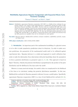 Multifidelity Approximate Bayesian Computation with Sequential Monte
  Carlo Parameter Sampling