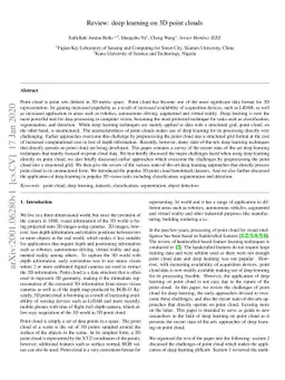 Review: deep learning on 3D point clouds