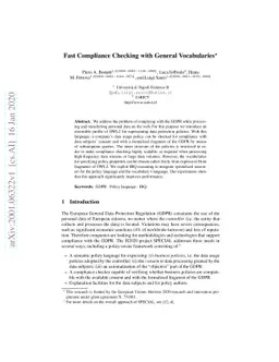 Fast Compliance Checking with General Vocabularies