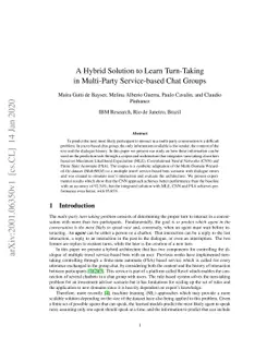 A Hybrid Solution to Learn Turn-Taking in Multi-Party Service-based Chat
  Groups