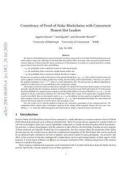 Consistency of Proof-of-Stake Blockchains with Concurrent Honest Slot
  Leaders