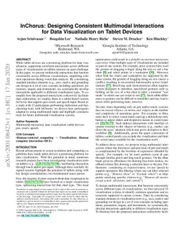 InChorus: Designing Consistent Multimodal Interactions for Data
  Visualization on Tablet Devices