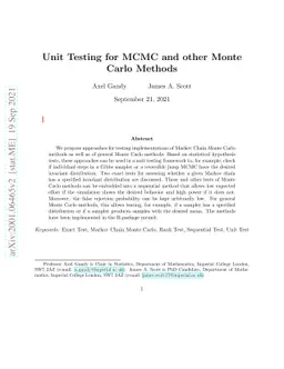 Unit Testing for MCMC and other Monte Carlo Methods