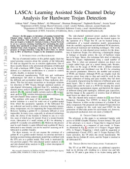 LASCA: Learning Assisted Side Channel Delay Analysis for Hardware Trojan
  Detection