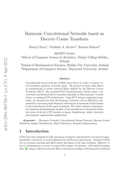 Harmonic Convolutional Networks based on Discrete Cosine Transform
