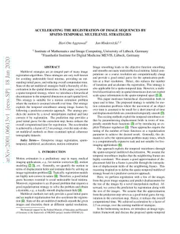 Accelerating the Registration of Image Sequences by Spatio-temporal
  Multilevel Strategies