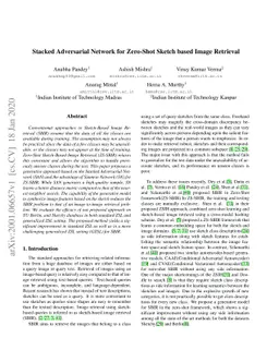 Stacked Adversarial Network for Zero-Shot Sketch based Image Retrieval
