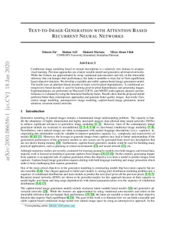 Text-to-Image Generation with Attention Based Recurrent Neural Networks