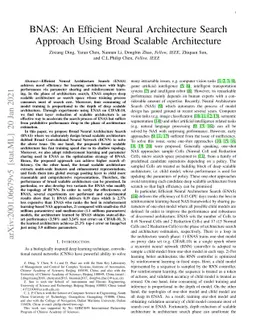 BNAS:An Efficient Neural Architecture Search Approach Using Broad
  Scalable Architecture