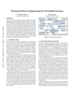 Teaching Software Engineering for AI-Enabled Systems