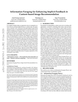 Information Foraging for Enhancing Implicit Feedback in Content-based
  Image Recommendation
