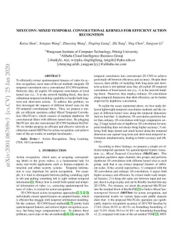 MixTConv: Mixed Temporal Convolutional Kernels for Efficient Action
  Recogntion