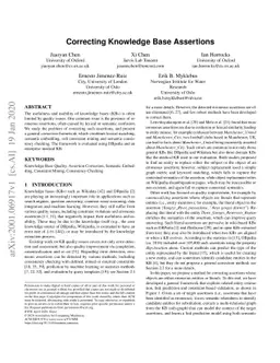 Correcting Knowledge Base Assertions