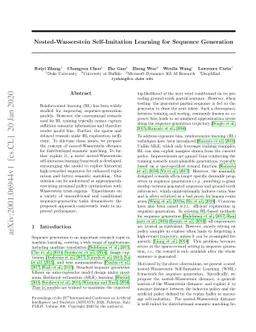 Nested-Wasserstein Self-Imitation Learning for Sequence Generation