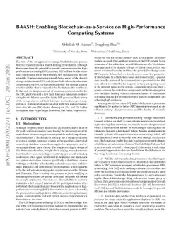 BAASH: Enabling Blockchain-as-a-Service on High-Performance Computing
  Systems