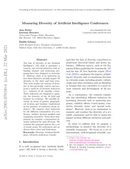Measuring Diversity of Artificial Intelligence Conferences