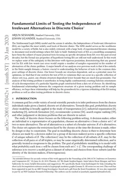 Fundamental Limits of Testing the Independence of Irrelevant
  Alternatives in Discrete Choice