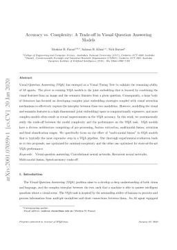 Accuracy vs. Complexity: A Trade-off in Visual Question Answering Models