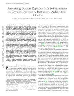 Synergizing Domain Expertise with Self-Awareness in Software Systems: A
  Patternized Architecture Guideline