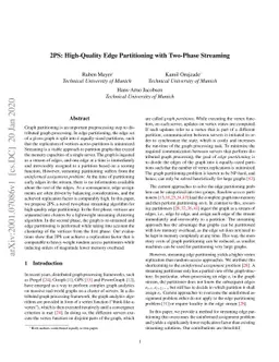 2PS: High-Quality Edge Partitioning with Two-Phase Streaming