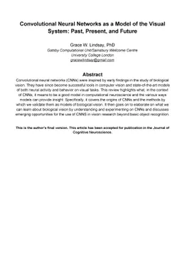 Convolutional Neural Networks as a Model of the Visual System: Past,
  Present, and Future