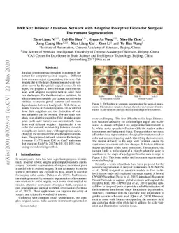 BARNet: Bilinear Attention Network with Adaptive Receptive Fields for
  Surgical Instrument Segmentation