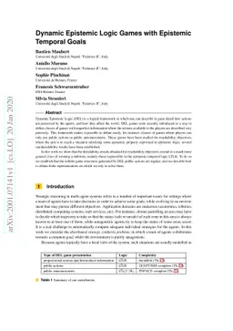 Dynamic Epistemic Logic Games with Epistemic Temporal Goals