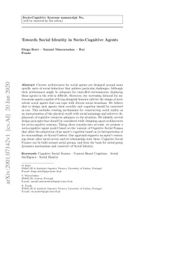 Towards Social Identity in Socio-Cognitive Agents