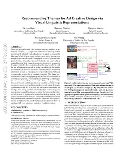 Recommending Themes for Ad Creative Design via Visual-Linguistic
  Representations