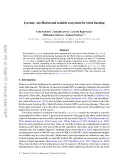 Lyceum: An efficient and scalable ecosystem for robot learning