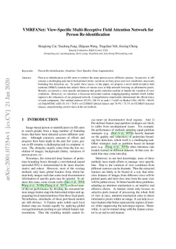 VMRFANet:View-Specific Multi-Receptive Field Attention Network for
  Person Re-identification