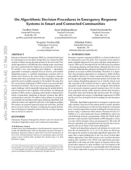 On Algorithmic Decision Procedures in Emergency Response Systems in
  Smart and Connected Communities