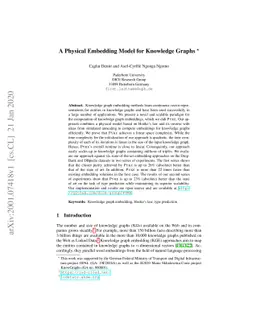 A Physical Embedding Model for Knowledge Graphs