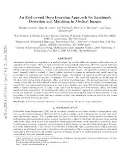 An End-to-end Deep Learning Approach for Landmark Detection and Matching
  in Medical Images