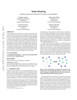 Node Masking: Making Graph Neural Networks Generalize and Scale Better