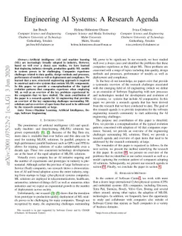 Engineering AI Systems: A Research Agenda
