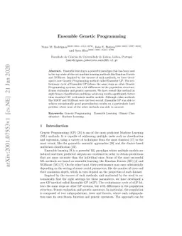 Ensemble Genetic Programming