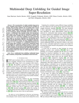 Multimodal Deep Unfolding for Guided Image Super-Resolution