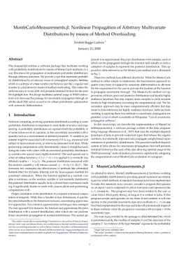 MonteCarloMeasurements.jl: Nonlinear Propagation of Arbitrary
  Multivariate Distributions by means of Method Overloading