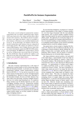 PatchPerPix for Instance Segmentation