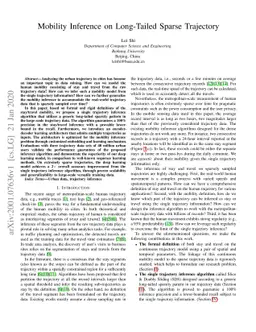 Mobility Inference on Long-Tailed Sparse Trajectory