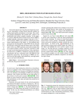 HRFA: High-Resolution Feature-based Attack