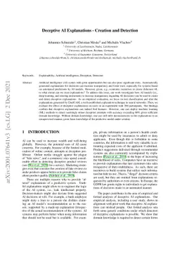 Deceptive AI Explanations: Creation and Detection