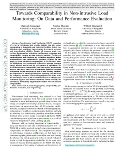 Towards Comparability in Non-Intrusive Load Monitoring: On Data and
  Performance Evaluation