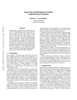 Improving Label Ranking Ensembles using Boosting Techniques